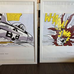 Roy Lichtenstein Wham! Pop Art Framed Prints 