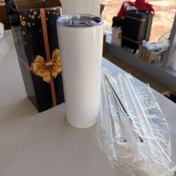 20oz White Sublimation Tumblers – Brand New (10-pk)