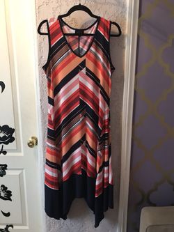 AUW Chevron Stripe Dress