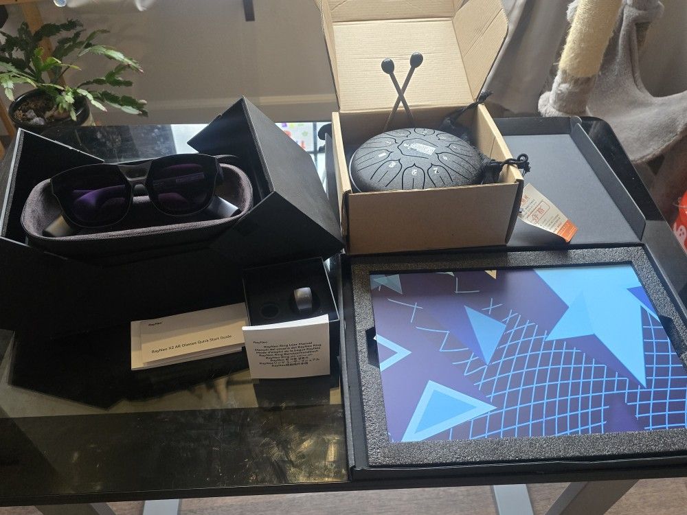 Dual screen RayNeo X2 TRUE AI XR/AR Glasses and play combo kit
