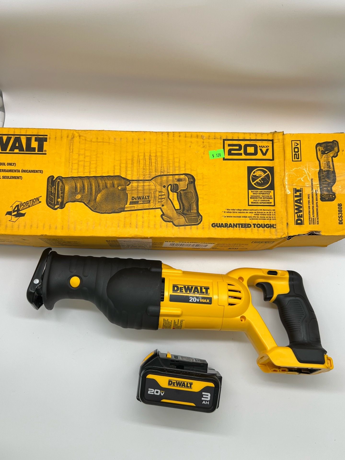 DEWALT 20V MAX Cordless Reciprocating Saw with 3.0Ah battery