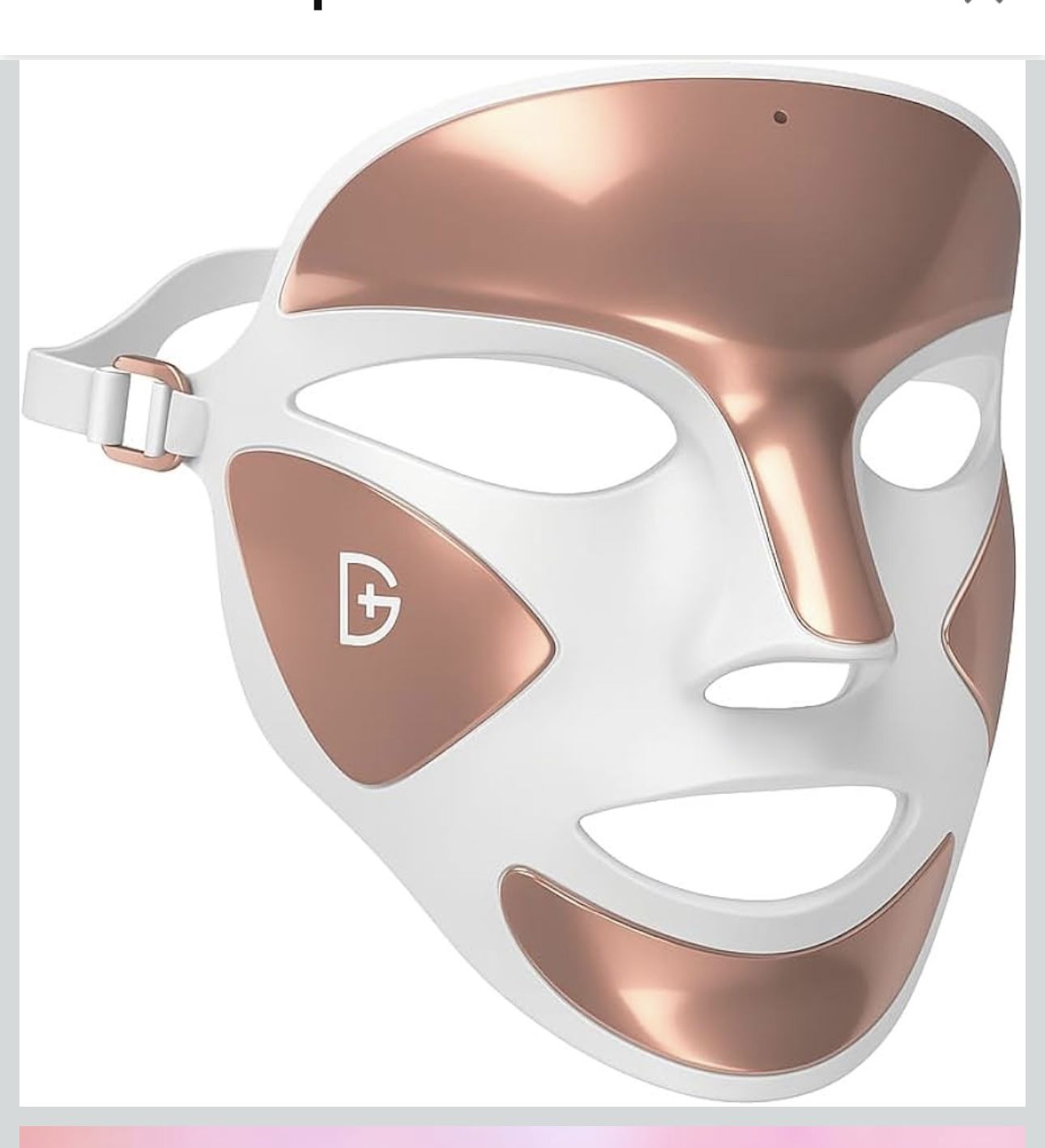 LED face mask for skin rejuvenation with double red and blue light therapy