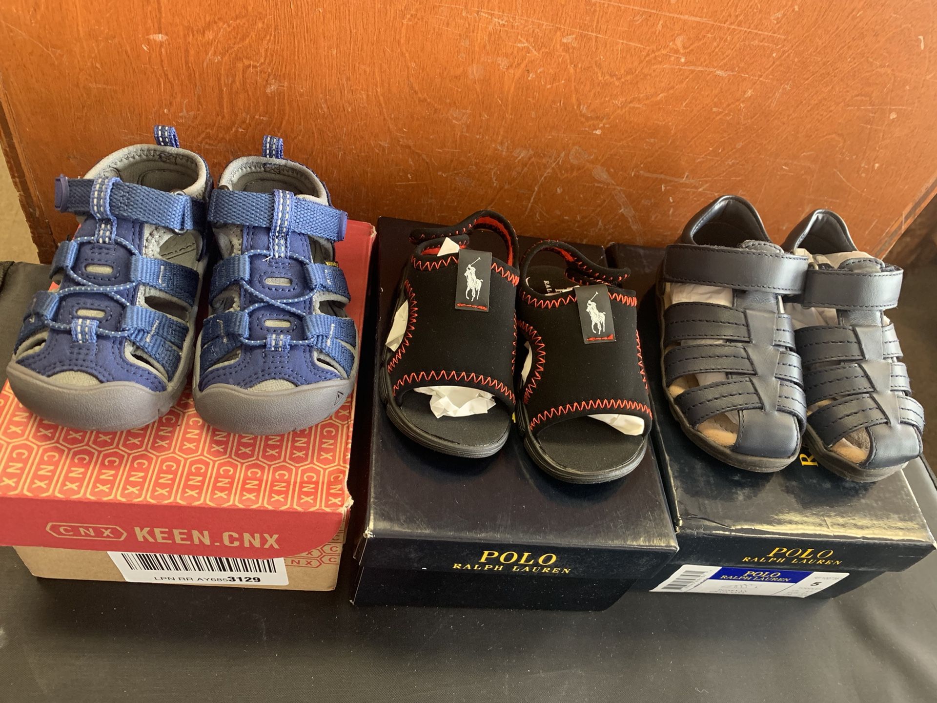 Brand New Toddler Size 4 & 5 Keen And Polo Ralph Lauren Boys/Girls Sandals