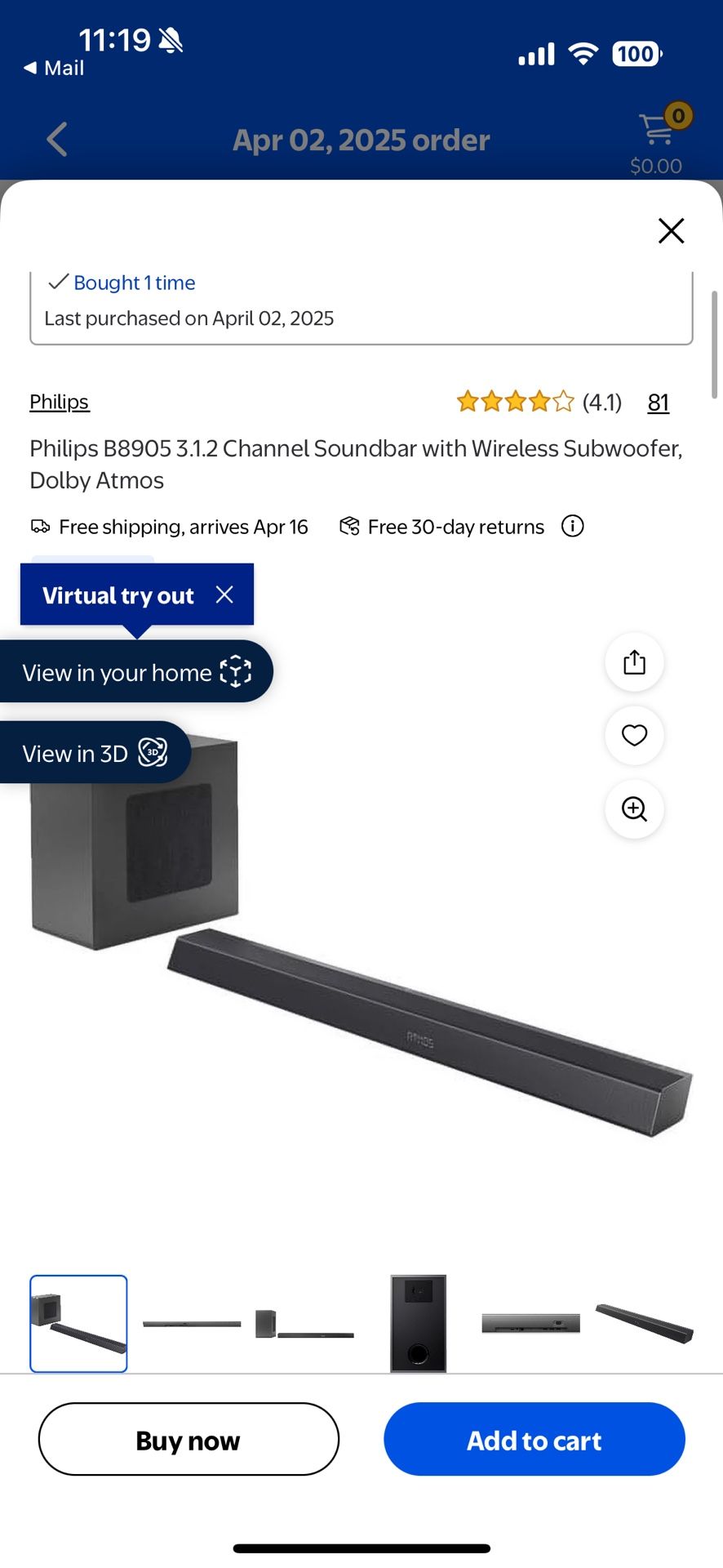 Philips B8905 3.1.2 Channel Soundbar