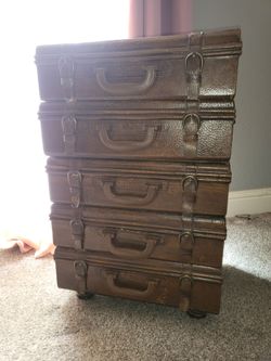 Vintage inspired Luggage Nightstand