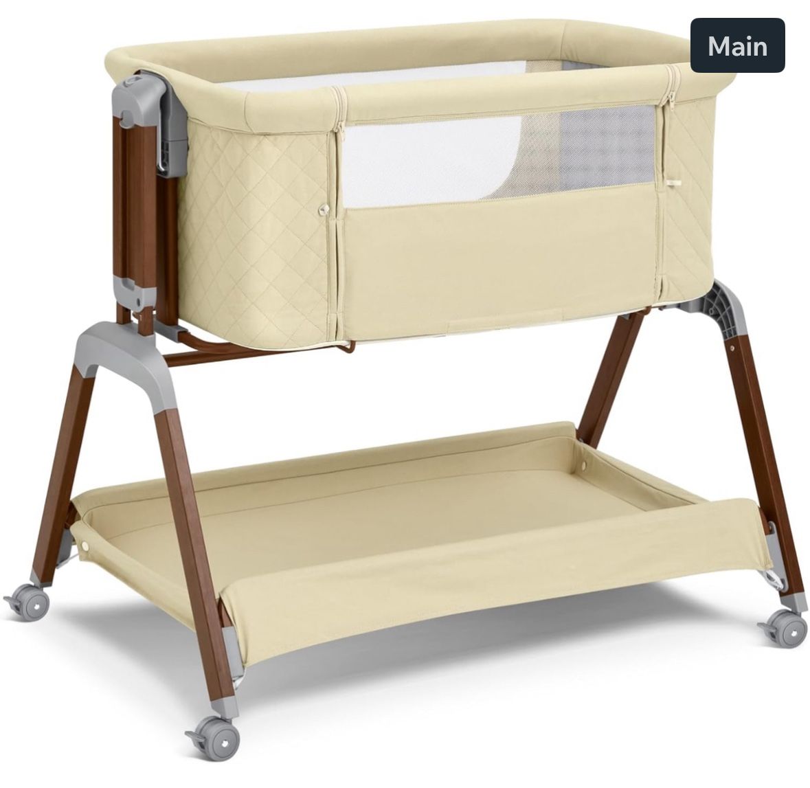 COLOR:BLACK Baby Bassinet Sleeping Crib - Cozy and Safe Sleep Environment for Ne
