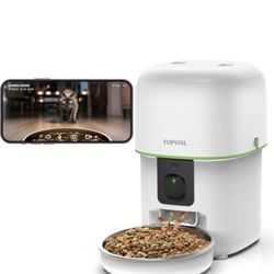 Yuposl YPF05 4L Automatic Cat Feeder w/ Camera 5G WiFi 1080P