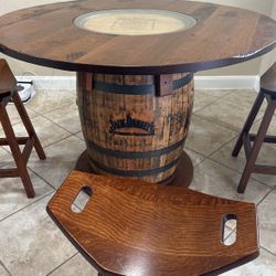 Jack Daniels Table For Sale with 4 swivel stools