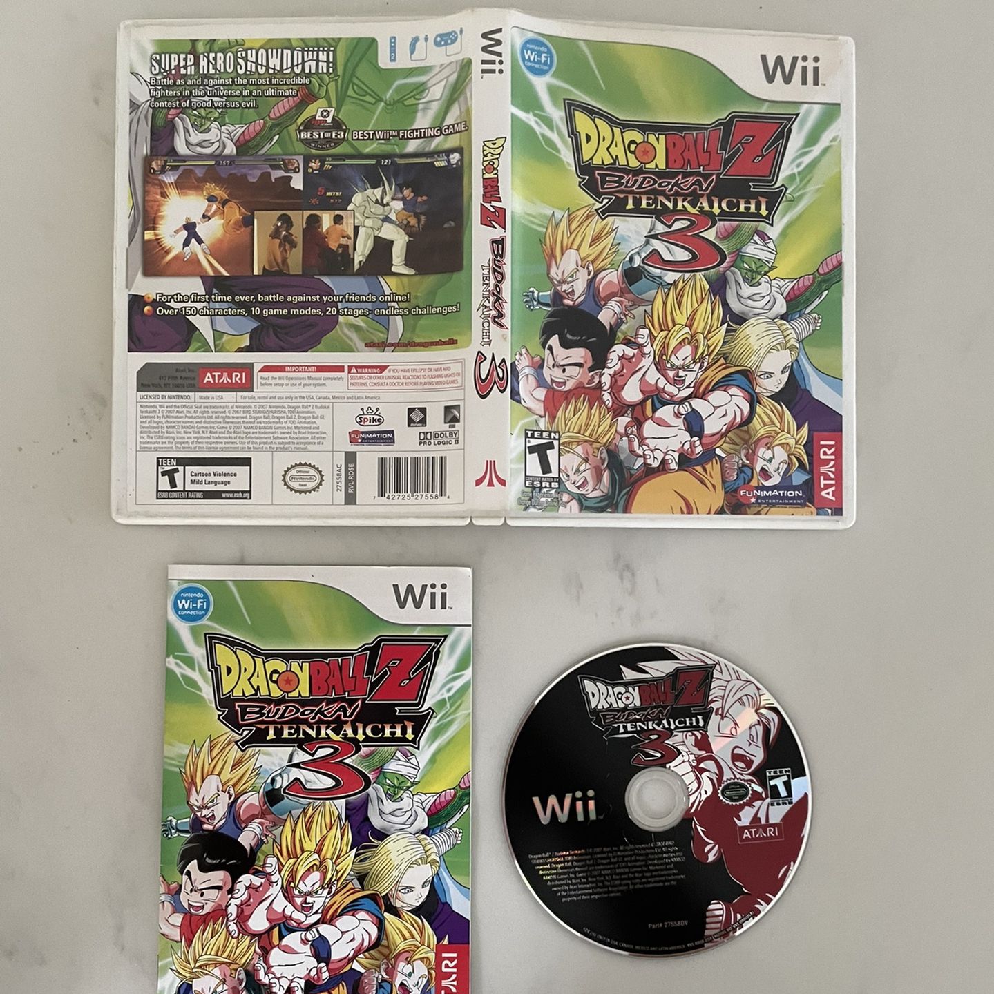 Used Dragon Ball Z Budokai Tenkaichi 3 - Nintendo Wii (Used