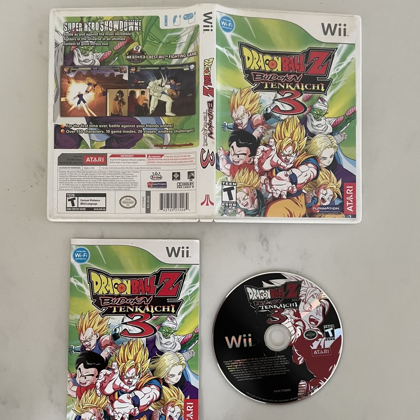 Dragon Ball Z Budokai Tenkaichi 3 Nintendo Wii GAME for Sale in