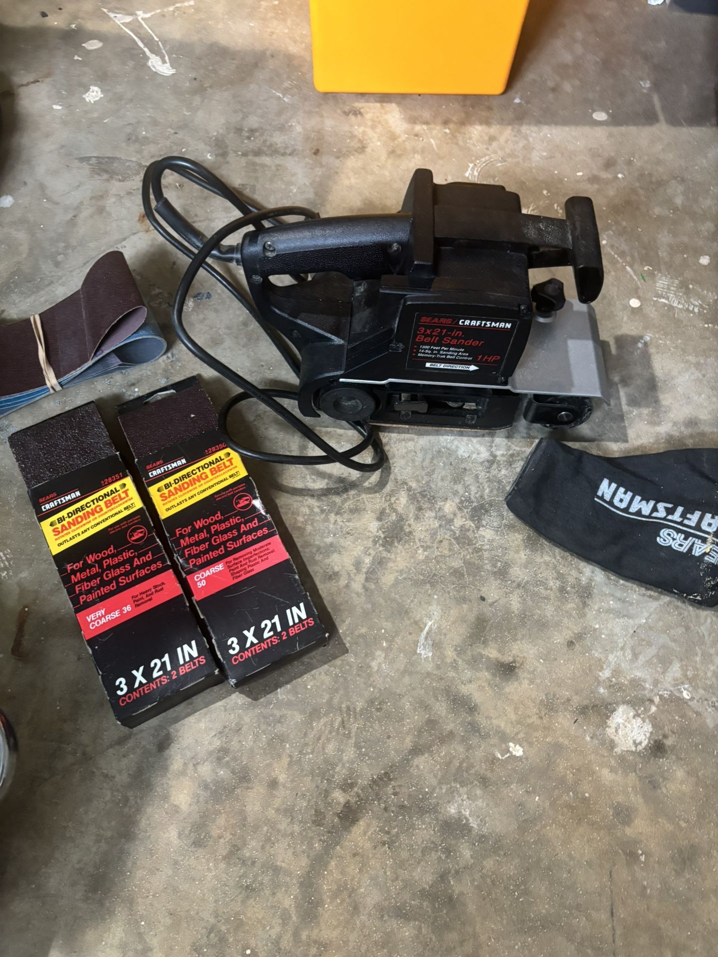 VINTAGE SEARS / CRAFTSMAN 3" x 21" BELT SANDER, (contact info removed)31, 1 HP.