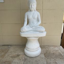 Concrete Buddha And Pedestal