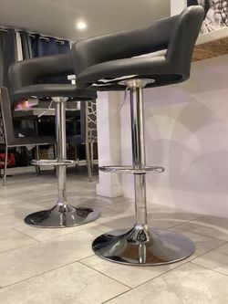 Modern Adjustable Barstools – Set of 2