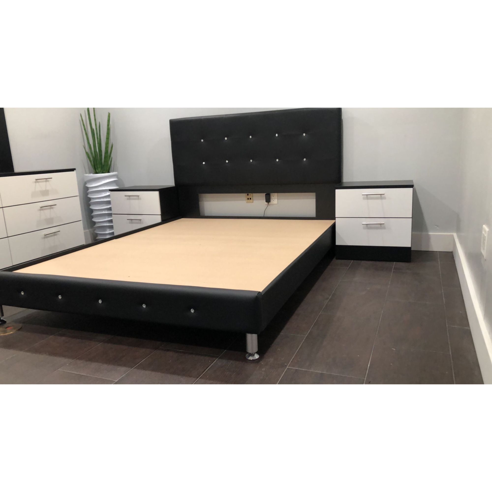 New Queen Bed Frame Dresser And Nightstands Mattress Is Not Included 