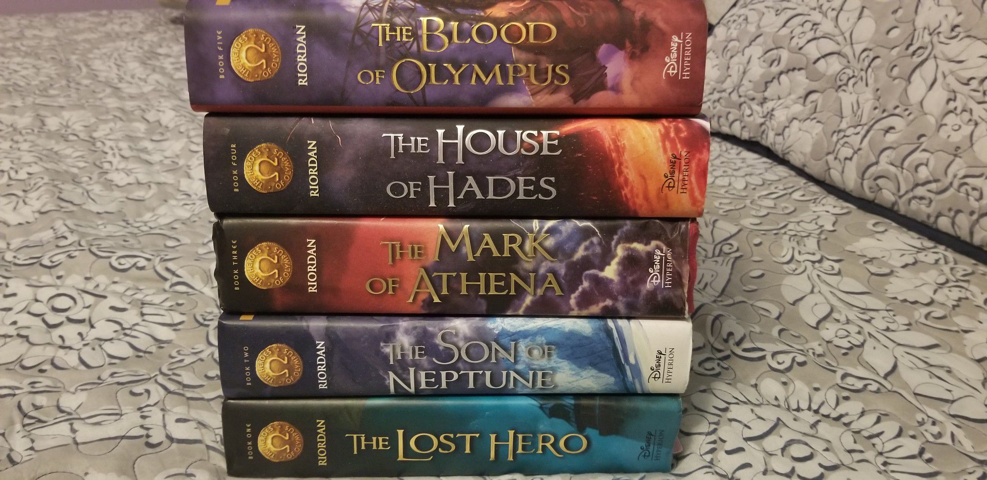 The Heros of Olympus 5 hard cover books
