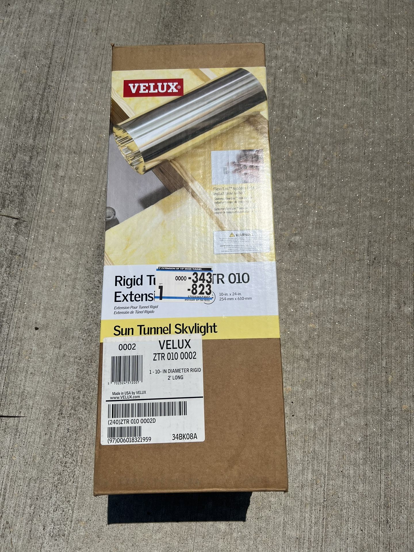 Velux 2 ft. Rigid Extension Tube for Sun Tunnel