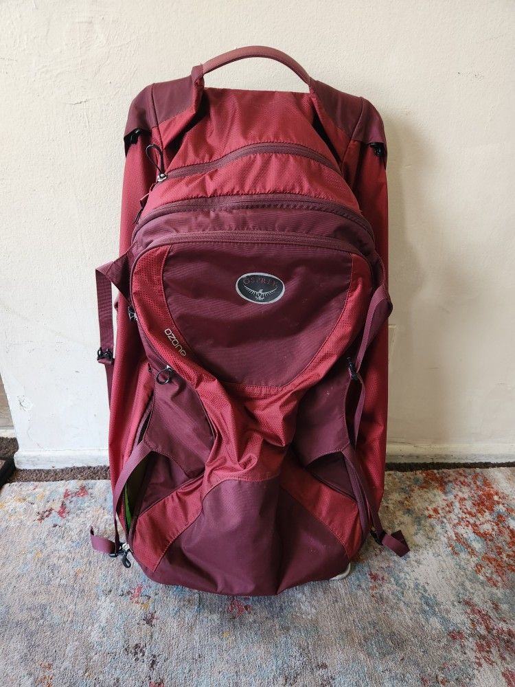 Osprey Ozone High Road LT Red Rolling Carry On Luggage Wheeled Travel Bag