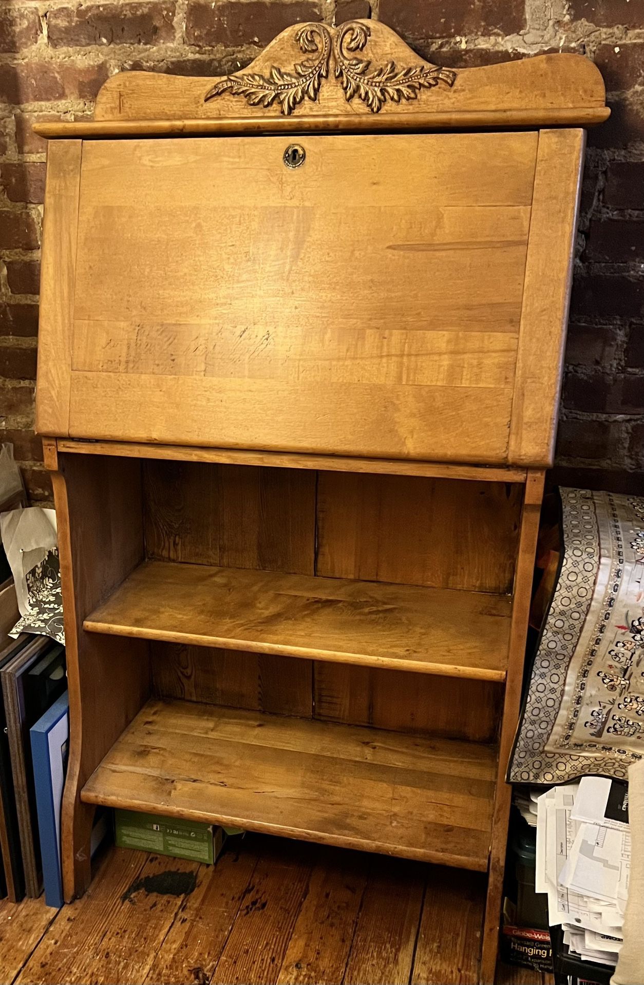 Vintage Secretary’s Desk With Bookcase !