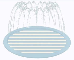 FUNBOY Water Toy Splash Pad Sprinkler Blue Stripe For Dogs