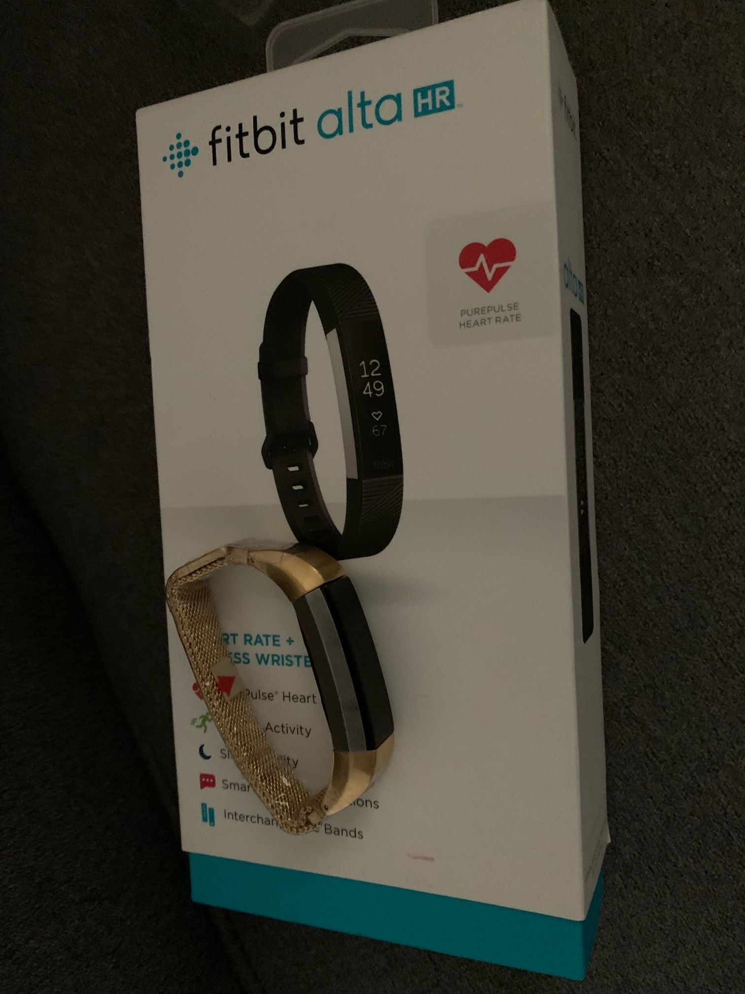 Fitbit Alta HR with Gold Band