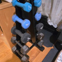 3lb Thru 15lb Dumbbell Set With Rack 