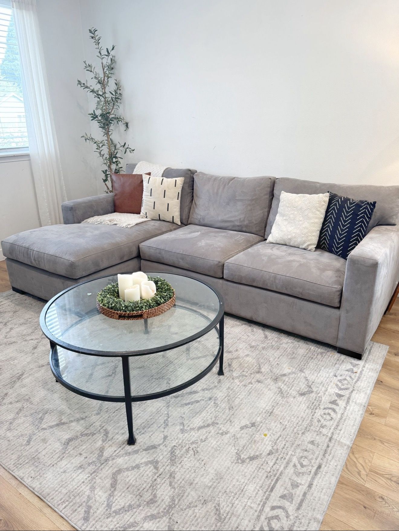 Crate And Barrel Axis Sectional Couch NEW 