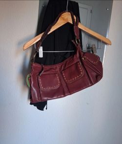 Dark red burgundy shoulder bag