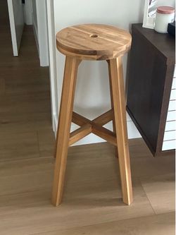 Solid Wood Bar Stool / Tall Plant Stand