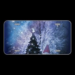 License Plate Novelty Car Front Santa Claus Christmas Tree Star Light