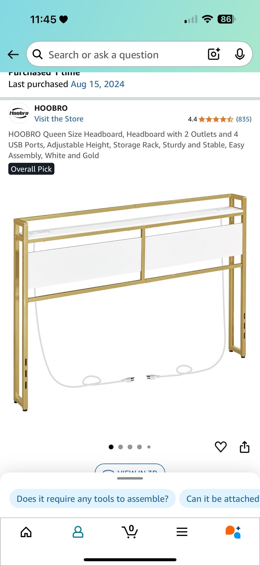 Queen size headboard