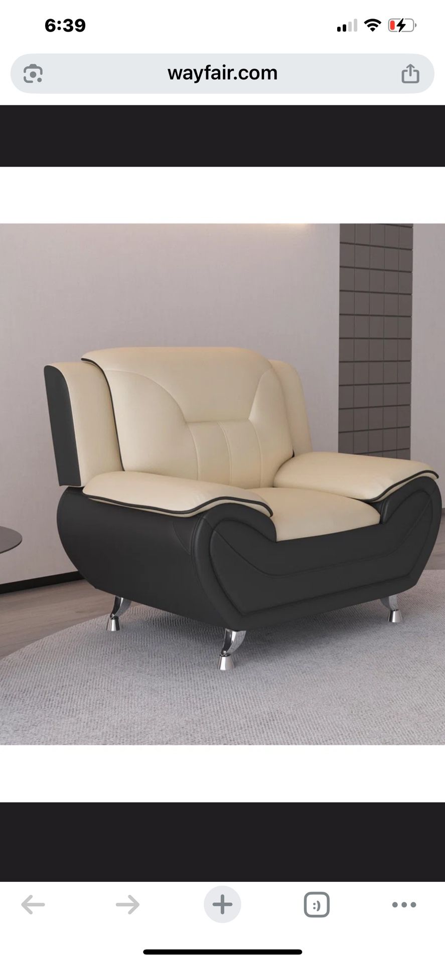 Zebra Chair Beige/black 2dingle 1 Double