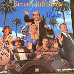 Beverly hillbillies laser disc cover no Lp signed by Lilly tomlin,Rob Schneider, Eleniak
