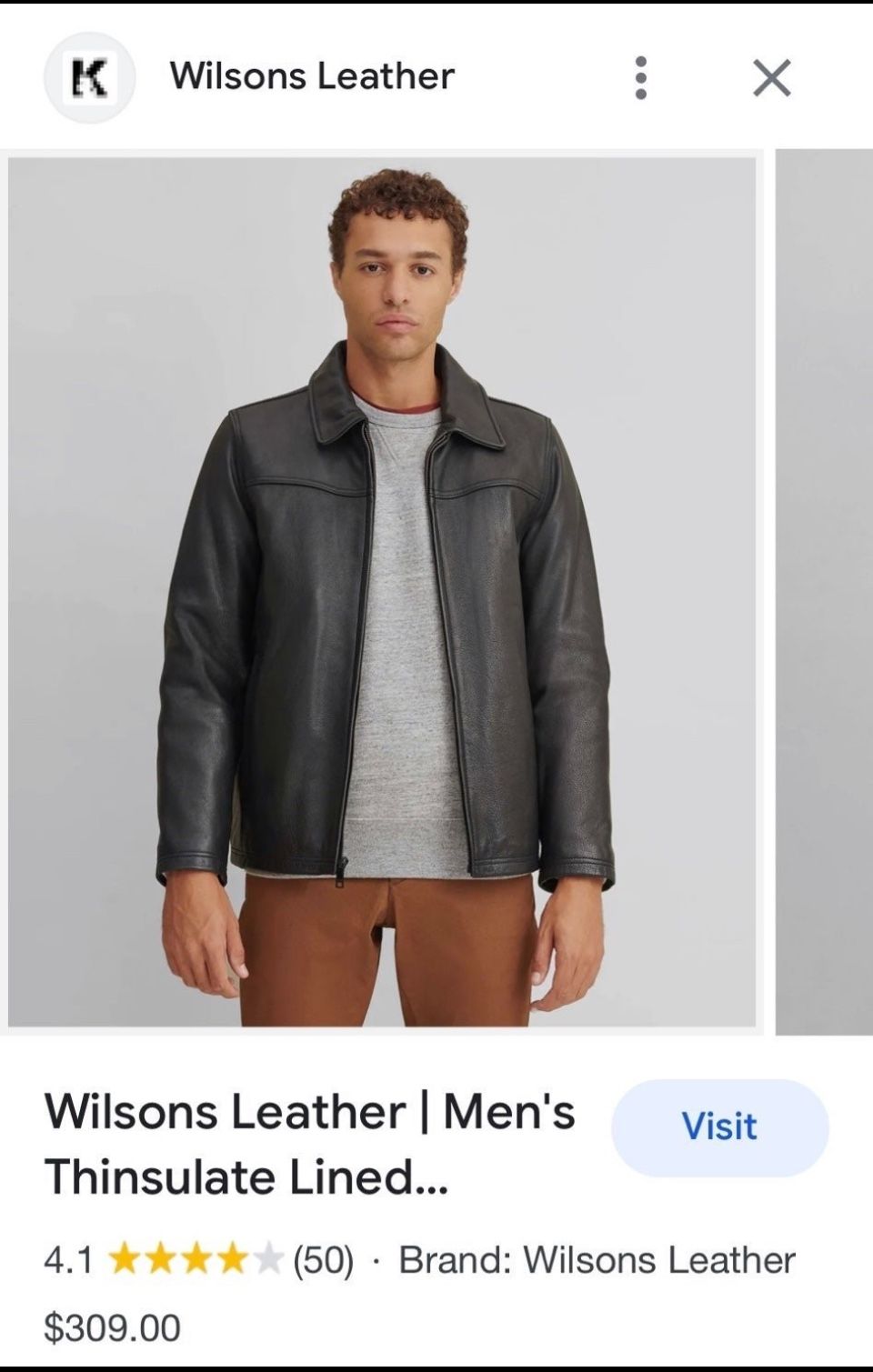 Authentic Wilson Leather jacket