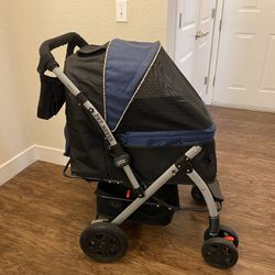 HPZ™ PET ROVER Premium Stroller For Small/Medium/Large Dogs, Cats And Pets (Navy Blue)