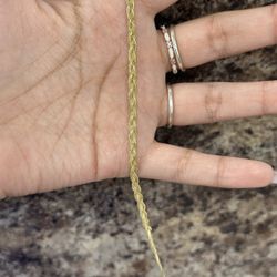 14k Ankle Bracelet Gold 10”