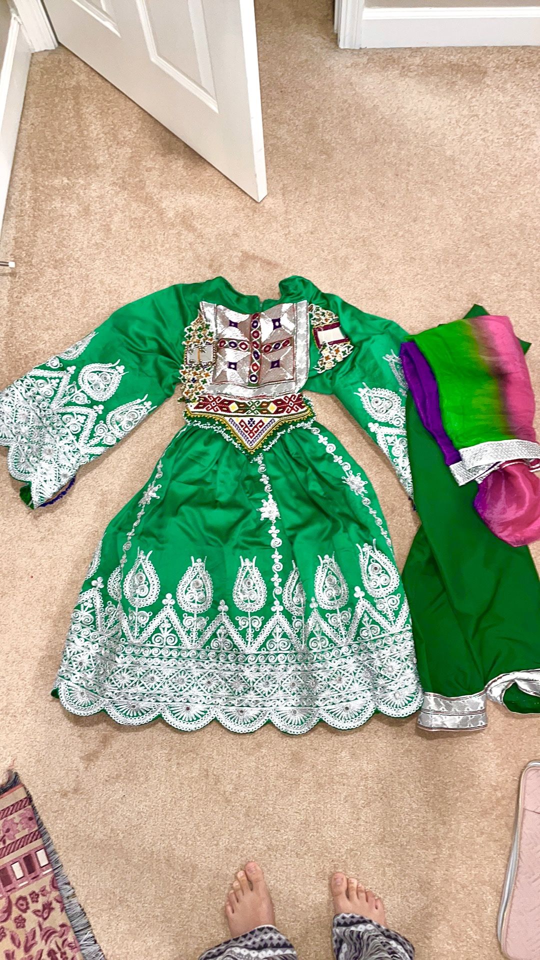 Green Afghan Dress
