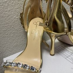 Size 7 Gold Jessica Simpson Heels. New