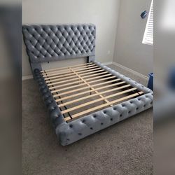 Grey Color King and Queen Bedframe