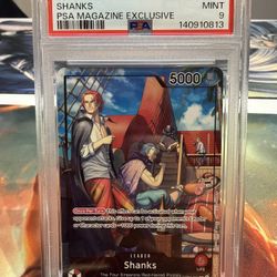 One Piece TCG Shanks PSA Magazine Promo PSA 9