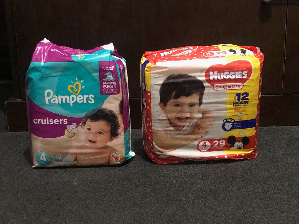 PAMPERS & HUGGIES SIZE 4 BRAND NEW FOR SALE