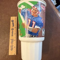 McDonald's 1995 NFL "Looney Tunes" Cup Drew Bledsoe Wile E. Coyote New England, Patriots