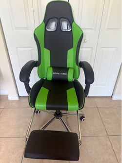 GTPLAYER Gaming Chair With Footrest & Lumbar Pillow