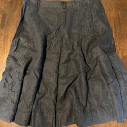 Black Gothic Midi Skirt