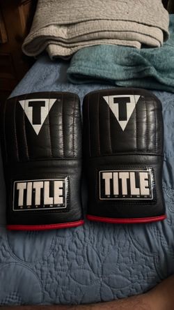 TITLE Boxing Professional Old School Leather Bag Boxing Gloves 3.0