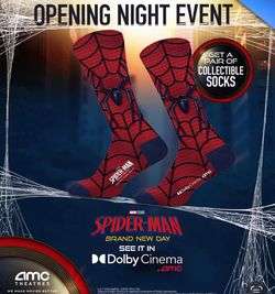 Spider-Man Brand New Day Dolby Opening Night Fan Event AMC Exclusive Promo Socks