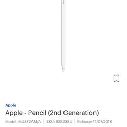 Brand New Apple Pencil For Sale 2nd Gen
