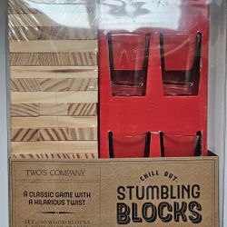 NEW Two's Company Chill Out Stumbling Blocks Game with a Twist in Gift Box