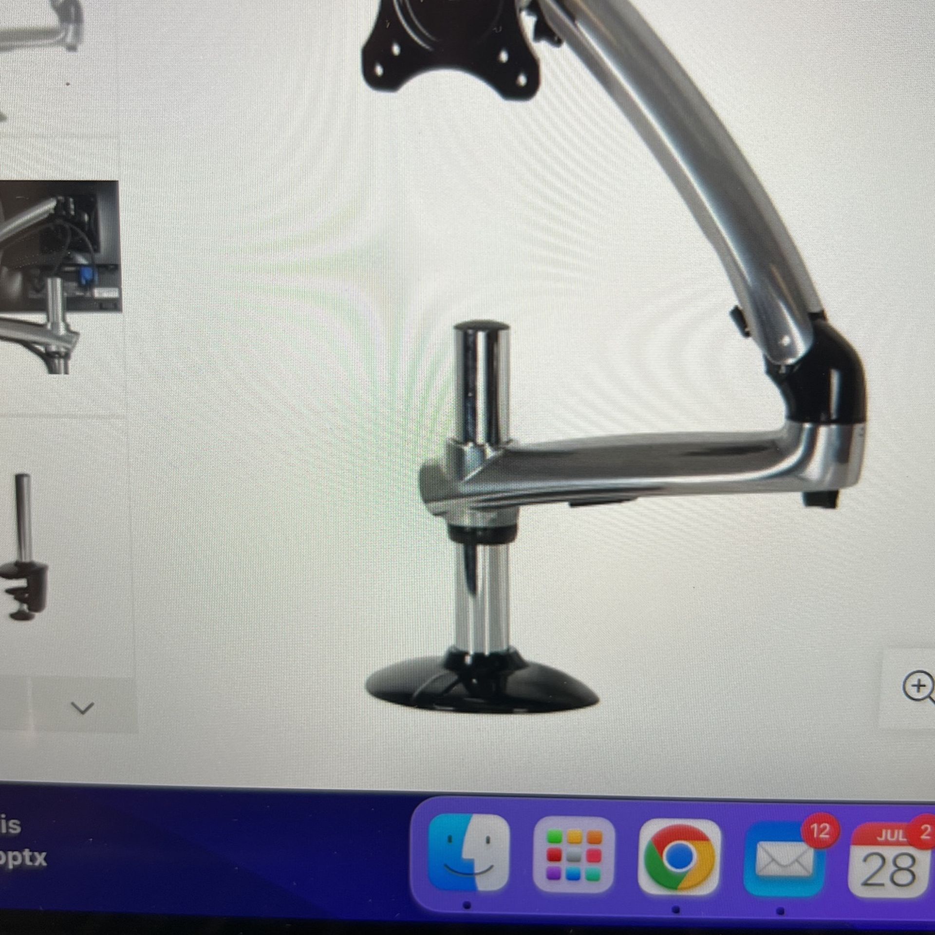 Desktop Monitor Arm Mount Up To 38” Monitors