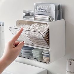 [NEW] Self-Adhesive Bathroom Organizer with Drawers - Makeup Cosmetic