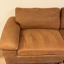 Tan Suede Couch in Excellent Condition